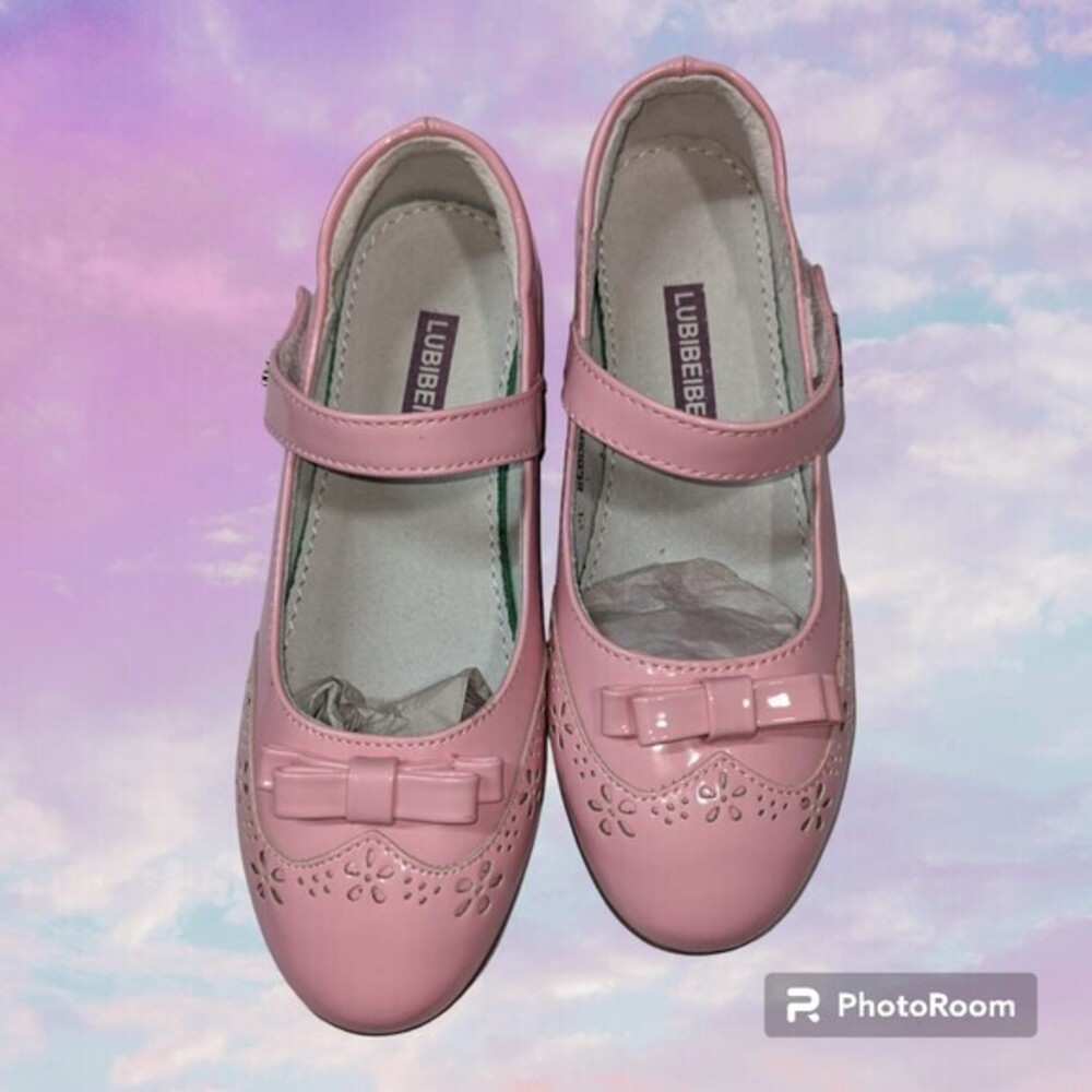 Aldo‎ Lubibeibei Pink Patten Leather Flat Girl's Size 1.5